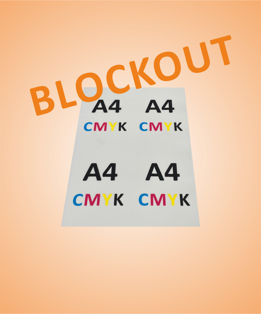 "Der A4 Bogen Blockout" CMYK + White