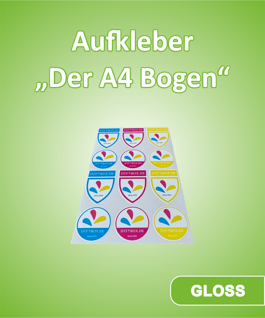 Selbstklebende und konturgeschnittene Aufkleber für die Beschriftung verschiedener Materialien. Die Aufkleber sind wetterfest, langlebig und UV-beständig.