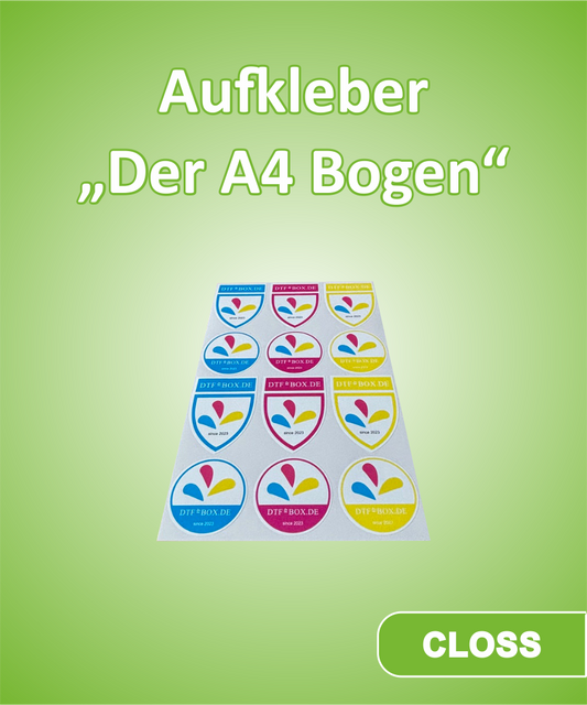 Aufkleber "Der A4 Bogen"